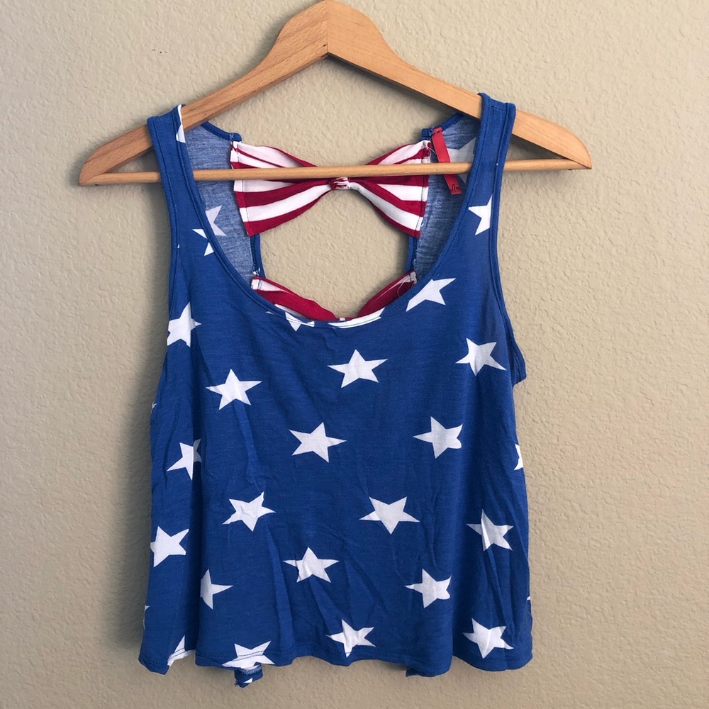 American flag tank top